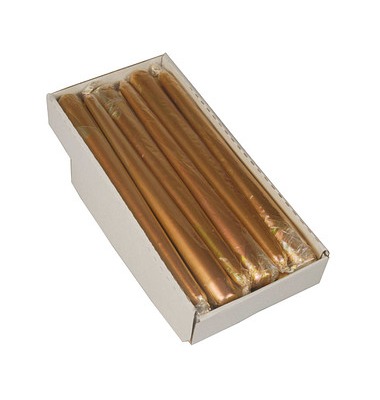 Kerzen 82654 gold 250x22mm (HxØ) ca. 7 Stunden Brenndauer