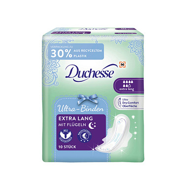 Duchesse Binden Ultra Lang mit Flügeln, Duchesse Binden Ultra Lang mit Flügeln,