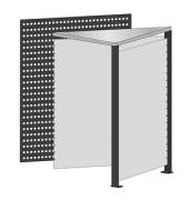 Thekenmodul Eckmodul, schwarz, lichtgrau 78,0 x 78,0 x 103,5 cm