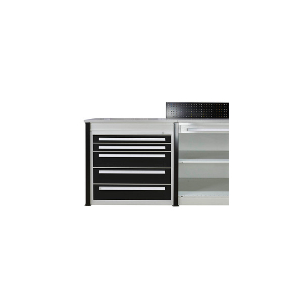 4058255115693 - Schubladenblock für Thekenmodul schwarz lichtgrau 1000 x 500 x 900 cm 4058255115693 SCHULTE 4058255115693 - Schubladenblock für Thekenmodul schwarz lichtgrau 1000 x 500 x 900 cm 4058255115693 SCHULTE