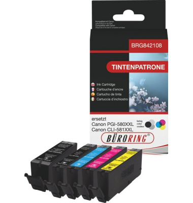 Druckerpatrone BRG842108 (kompatibel mit Canon), farbig, 1 x 25 ml, 4 x 10,5 ml