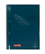 Collegeblock 10-67928139 Student denim, Lineatur 28 / kariert mit Rand innen/außen, A4, 90g, blau, 80 Blatt