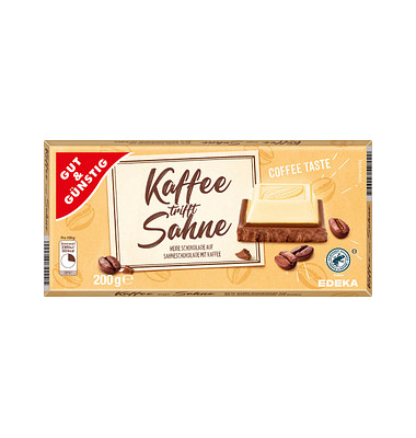 GUT&GÜNSTIG Kaffee trifft Sahne Schokolade 200,0 g GUT&GÜNSTIG Kaffee trifft Sahne Schokolade 200,0 g