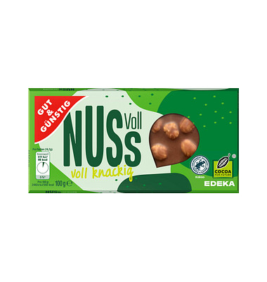 GUT&GÜNSTIG Voll Nuss Schokolade 100,0 g