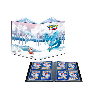 AMIGO Sammelalbum Pokémon 4-Pocket Frosted Forest für Sammelkarten 16,5 x 20,5 cm 10  4 Fächer Seiten