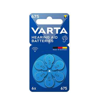 6 VARTA Knopfzellen 675 1,45 V