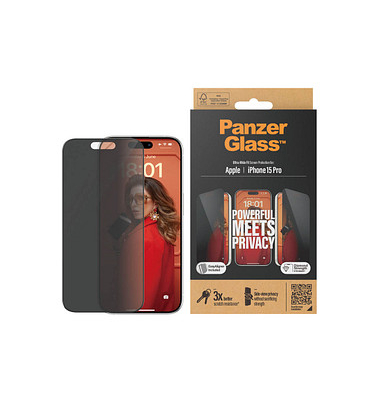 PanzerGlass™ Privacy UWF mit Applikator Display-Blickschutzglasfür Smartphone