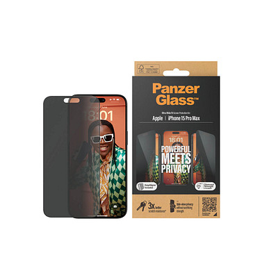 PanzerGlass™ Privacy UWF mit Applikator Display-Blickschutzglasfür Smartphone