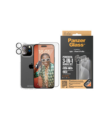 PanzerGlass™ 3-in-1 Schutz-Setfür Smartphone