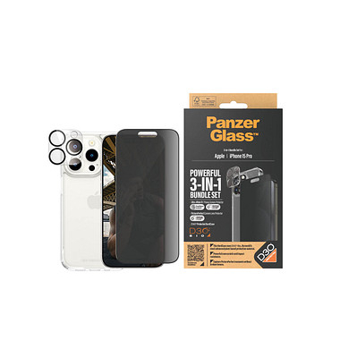 PanzerGlass™ 3-in-1 Privacy Schutz-Setfür Smartphone