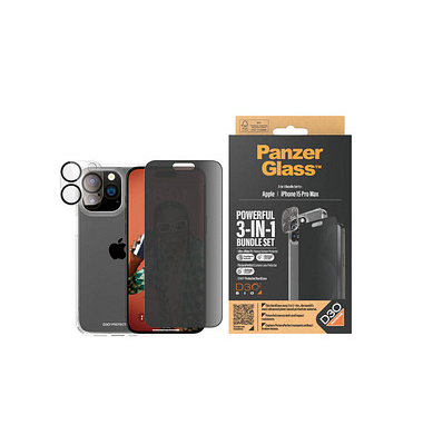 PanzerGlass™ 3-in-1 Privacy Schutz-Setfür Smartphone