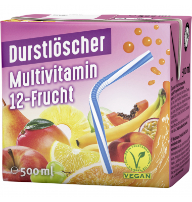 Durstlöscher Multivitamin 12Früchte 27575 TetraPak 0,5l Durstlöscher Multivitamin 12Früchte 27575 TetraPak 0,5l
