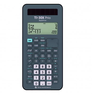 Schulrechner TI-30X Prio MathPrint schwarz, hochauflösendes Display