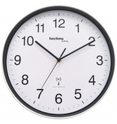  Funkuhr WT 8030, silber/schwarz, 30cm, rund, analog