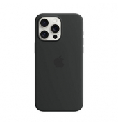 Apple Silikon Case mit MagSafe Handy-Cover für Apple iPhone 15 Pro Max schwarz