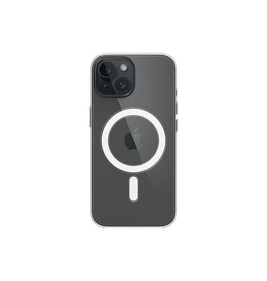 Apple Clear Case mit MagSafe Handy-Cover für Apple iPhone 15 schwarz