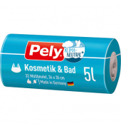 Müllbeutel 30104, weiß, 5 Liter, mit Griff