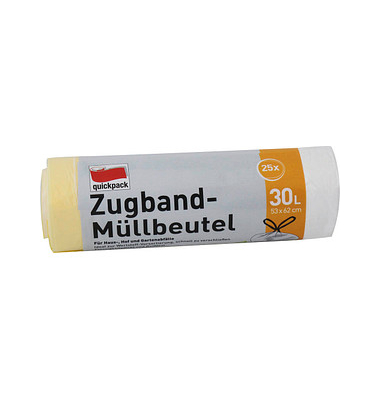 Müllbeutel 42156, gelb, 30 Liter, mit Zugband Müllbeutel 42156, gelb, 30 Liter, mit Zugband