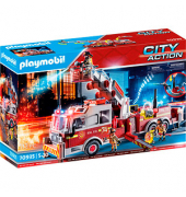 City Action 70935 Feuerwehr-Fahrzeug: US Tower Ladder Spielfiguren-Set