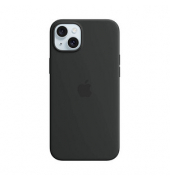 Apple Silikon Case mit MagSafe Handy-Cover für Apple iPhone 15 Plus schwarz