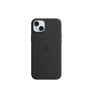 Apple Silikon Case mit MagSafe Handy-Cover für Apple iPhone 15 Plus schwarz