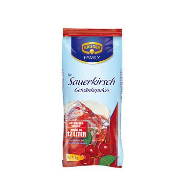 KRÜGER Sauerkirsch Getränkepulver 1,0 kg KRÜGER Sauerkirsch Getränkepulver 1,0 kg