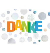 Dankeskarten 41-1125 Danke bunt