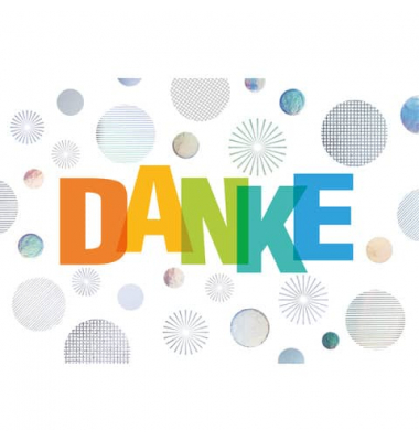 Dankeskarten 41-1125 Danke bunt