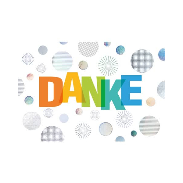 6 Stück PBs Dankeskarten 41-1125 Danke bunt 9004546546030 PBs