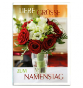 Gl&uuml;ckwunschkarten 53-1082 11,5x16,4 cm 115mm x 164mm (BxH) Liebe Gr&uuml;&szlig;e zum Namenstag mehrfarbig