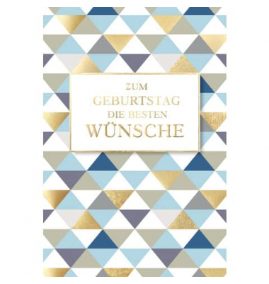 Geburtstagskarten 51-1973 Spruch bunt