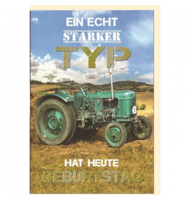 Geburtstagskarten 51-LB221 Traktor bunt