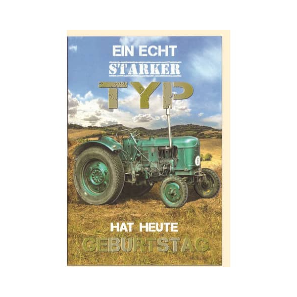 5 Stück PBs Geburtstagskarten 51-LB221 Traktor bunt 9004546547617 PBs