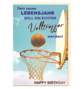 Geburtstagskarten 51-LB218 Basketball bunt Geburtstagskarten 51-LB218 Basketball bunt