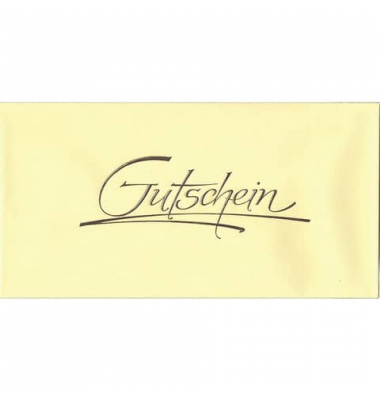 41-1539 Gutschein Kuvert creme