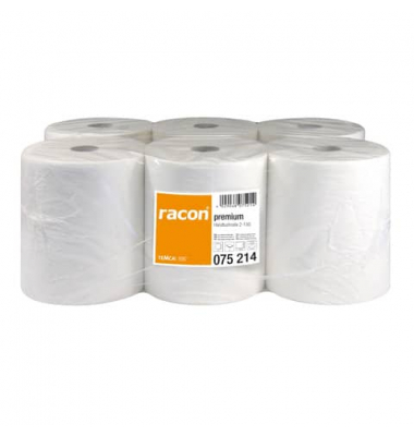 Rollenhandtücher 075214 racon premium 2-130 Außenabrollung 2-lagig Tissue hochweiß