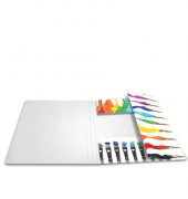 Gummizugmappe 19223, A4 farbig sortiert Karton, mit 3 Einschlagklappen