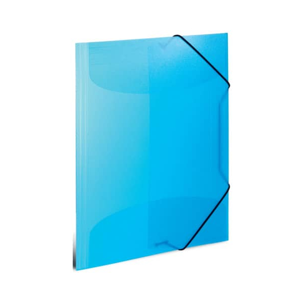3 Stück Herma Gummizugmappe 19506, A4 hellblau Polypropylen (PP), mit 3 Einschlagklappen 4008705195065 Herma