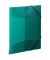 Gummizugmappe 19509, A4 dunkelgr&uuml;n Polypropylen (PP), mit 3 Einschlagklappen