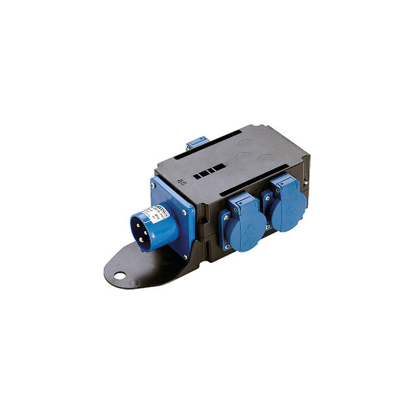 4011160604980 - As-schwabe - mixo Verteiler weser 230V 16A 3P CEE-Stecker 3P auf 3x Schuko IP44 4011160604980 - As-schwabe - mixo Verteiler weser 230V 16A 3P CEE-Stecker 3P auf 3x Schuko IP44