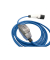 as-Schwabe MODE 3 mit ROCO Stromzähler Ladekabel für Elektroautos Typ 2 auf Typ 2 blau 230 V, 16 A, 3,6 KW, 5,0 m