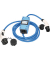 as-Schwabe MODE 3 mit MIXO Stromzähler Ladekabel für Elektroautos Typ 2 auf Typ 2 blau 400 V, 16 A, 11,0 KW, 5,0 m