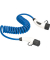 as-Schwabe MODE 3 Spiral Ladekabel für Elektroautos Typ 2 auf Typ 2 blau 400 V, 16 A, 11,0 KW, 1,0 - 5,0 m