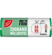 Müllbeutel 3442271009, grün, 35 Liter, mit Zugband