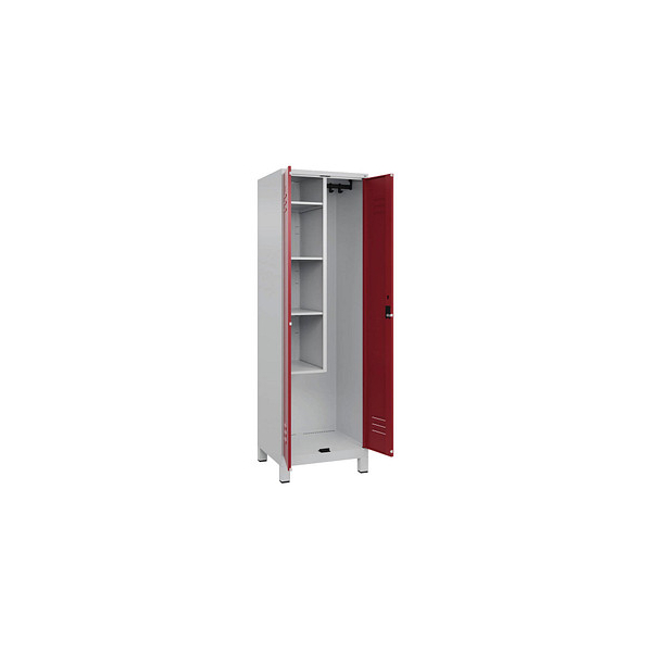 4066681617568 - Putzmittelschrank Classic Plus 080110-00-S10001 lichtgrau rubinrot 600 x 500 x 1950 cm aufgebaut 4066681617568 C+P-Möbel 4066681617568 - Putzmittelschrank Classic Plus 080110-00-S10001 lichtgrau rubinrot 600 x 500 x 1950 cm aufgebaut 4066681617568 C+P-Möbel