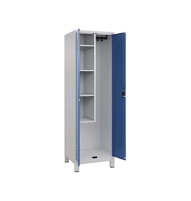 CP Putzmittelschrank Classic Plus 080110-00-S10005 fernblau, lichtgrau 60,0 x 50,0 x 195,0 cm, aufgebaut