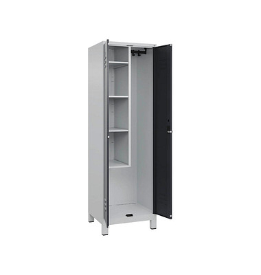 CP Putzmittelschrank Classic Plus 080110-00-S10008 anthrazitgrau, lichtgrau 60,0 x 50,0 x 195,0 cm, aufgebaut
