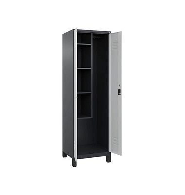 CP Putzmittelschrank Classic Plus 080110-00-S10013 anthrazitgrau, lichtgrau 60,0 x 50,0 x 195,0 cm, aufgebaut