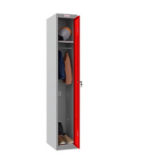 phoenix Spind grau, rot PL1130GRK, 1 Schließfach 30,0 x 50,0 x 183,0 cm