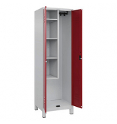 CP Putzmittelschrank Classic Plus 080110-00-S10016 lichtgrau, rubinrot 60,0 x 50,0 x 195,0 cm, aufgebaut